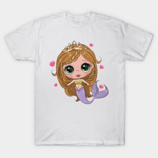 Cute Cartoon Mermaid T-Shirt